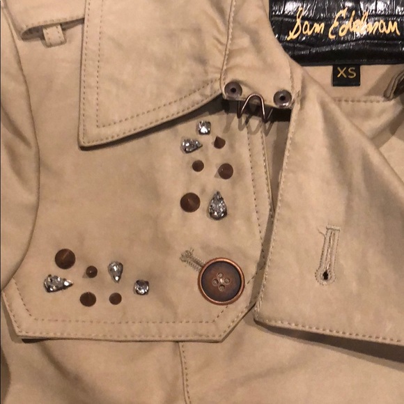 Sam Edelman szXS studded short trench in stone - Picture 4 of 11